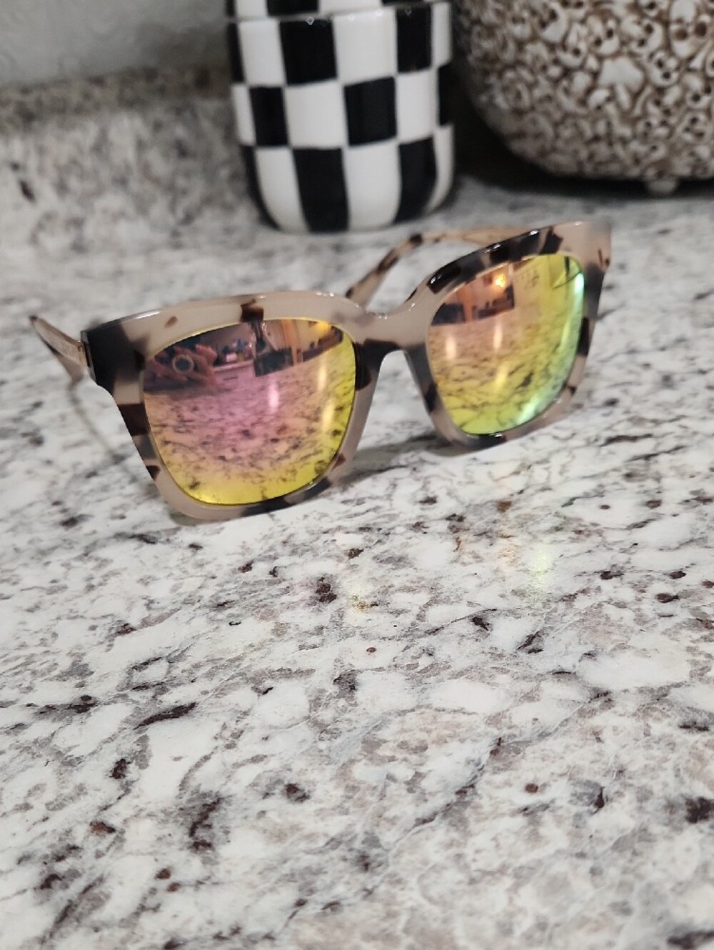 Diff Eyewear tortoiseshell and gold sunglasses